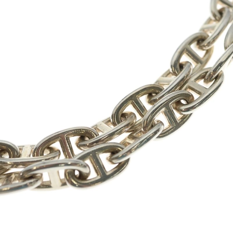 Hermes Chaine D'ancre GM Necklace Pendant Chain Silver 29 Pieces