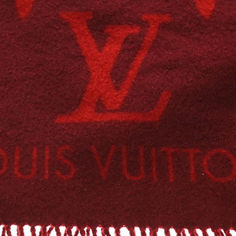 Louis Vuitton Reykjavik Gradient Monogram Cashmere Scarf Red
