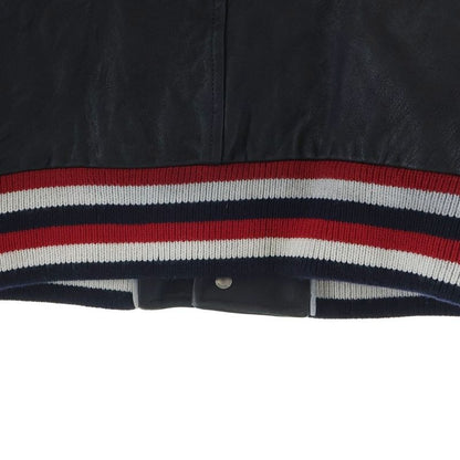 Gucci Leather Stadium Jacket Black