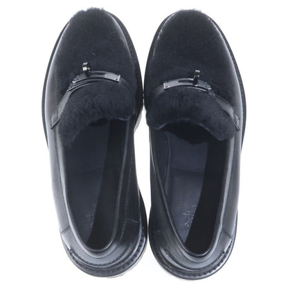 Hermes Icon Moccasins Kelly Leather Loafers Black