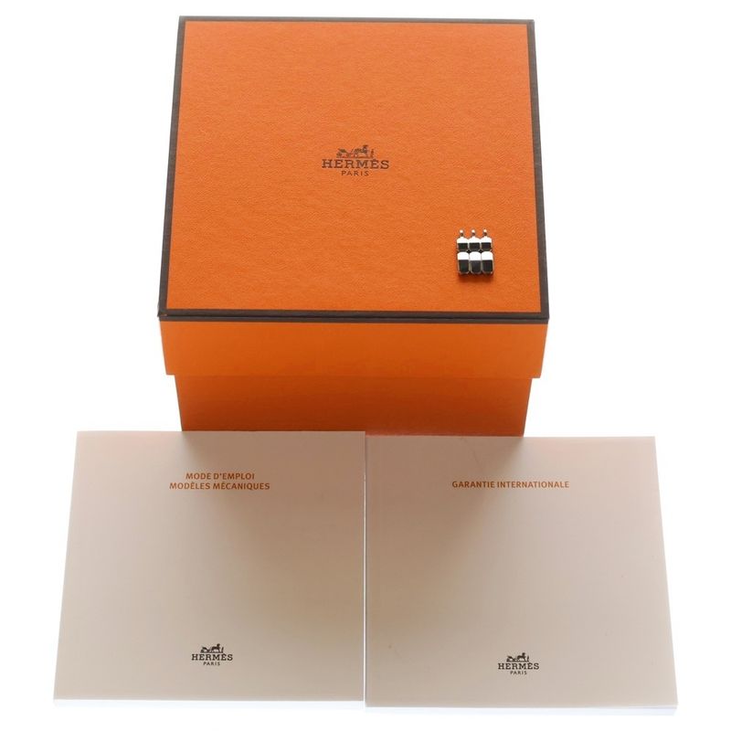 Hermes Kelly Watch Diamond Bezel White Dial SS Quartz Stainless Steel