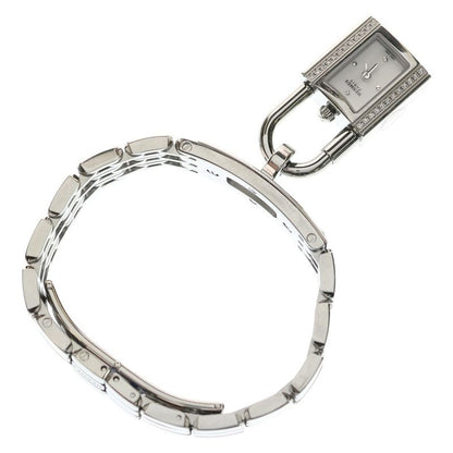 Hermes Kelly Watch Diamond Bezel White Dial SS Quartz Stainless Steel