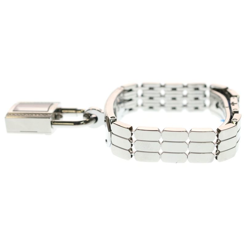 Hermes Kelly Watch Diamond Bezel White Dial SS Quartz Stainless Steel