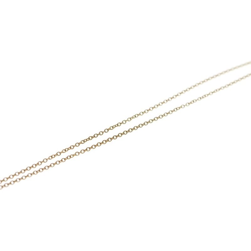 Tiffany & Co T Smile Mini Diamond Necklace Pendant 18K PG