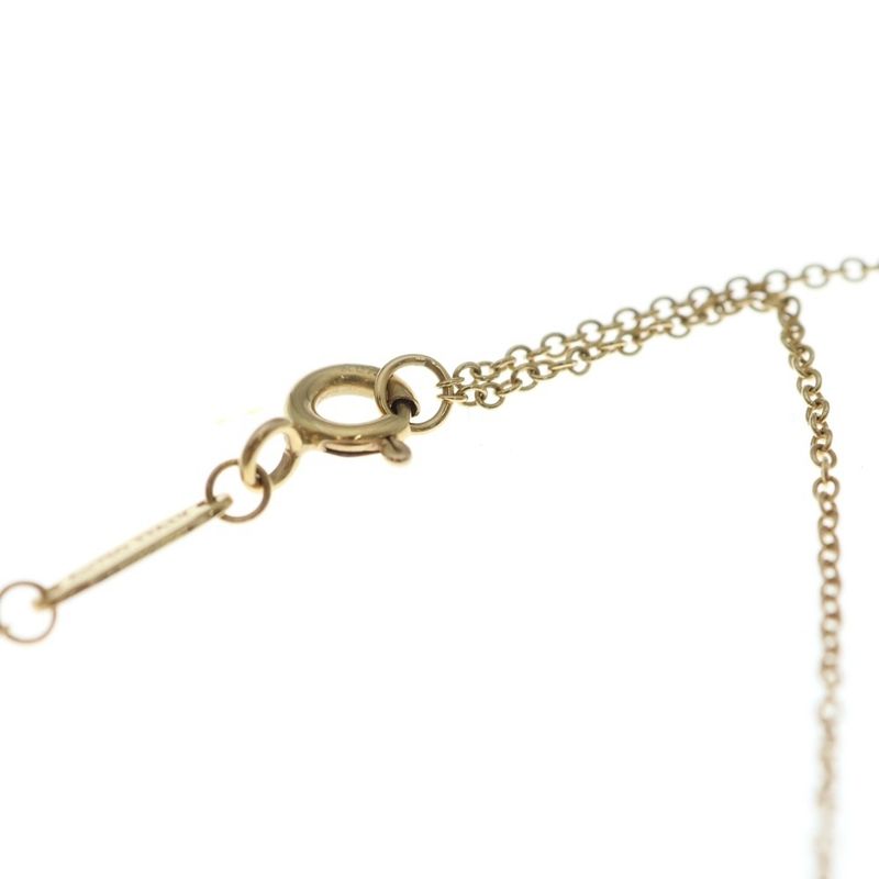 Tiffany & Co T Smile Mini Diamond Necklace Pendant 18K PG