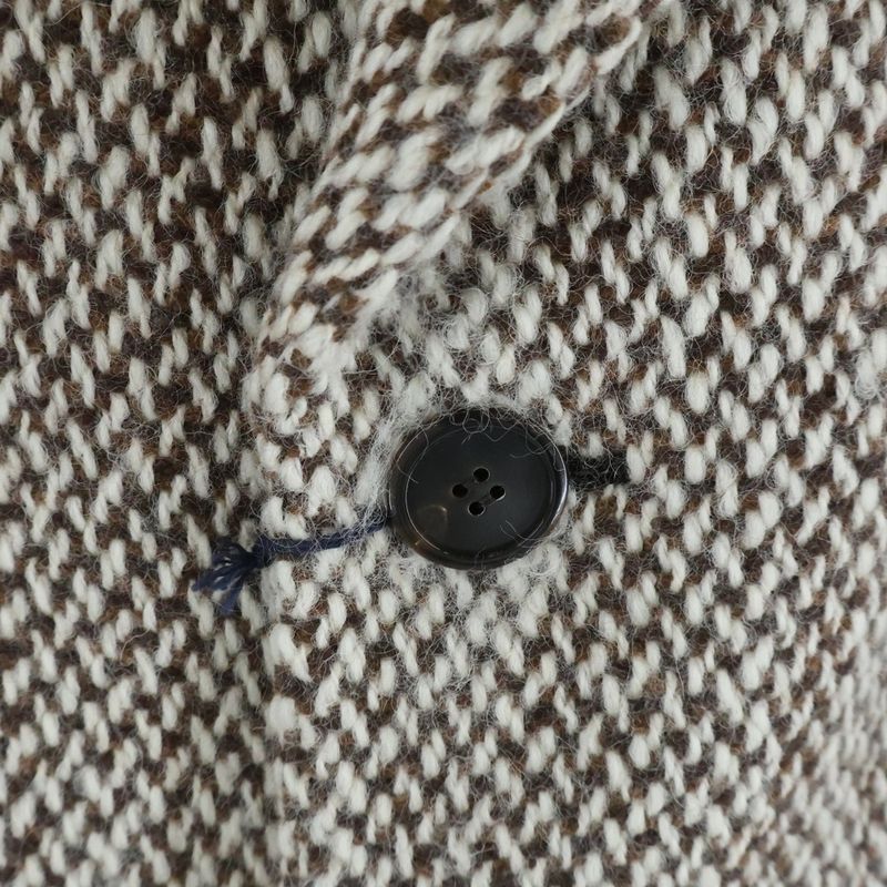 Prada Soprabito Triangle Logo Embroidery Wool Long Coat Beige