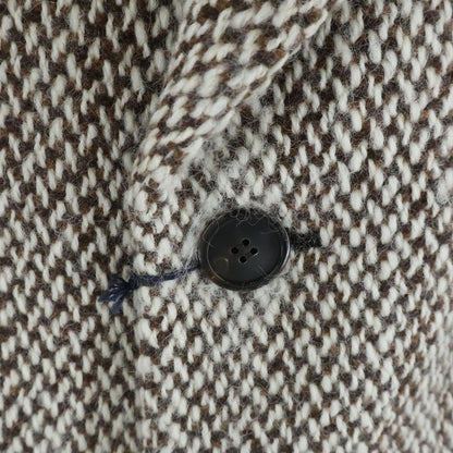 Prada Soprabito Triangle Logo Embroidery Wool Long Coat Beige