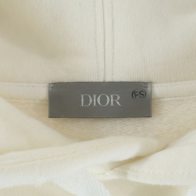 Dior Back Embroidered Logo Pullover Hoodie White Sweater