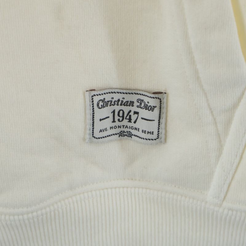 Dior Back Embroidered Logo Pullover Hoodie White Sweater