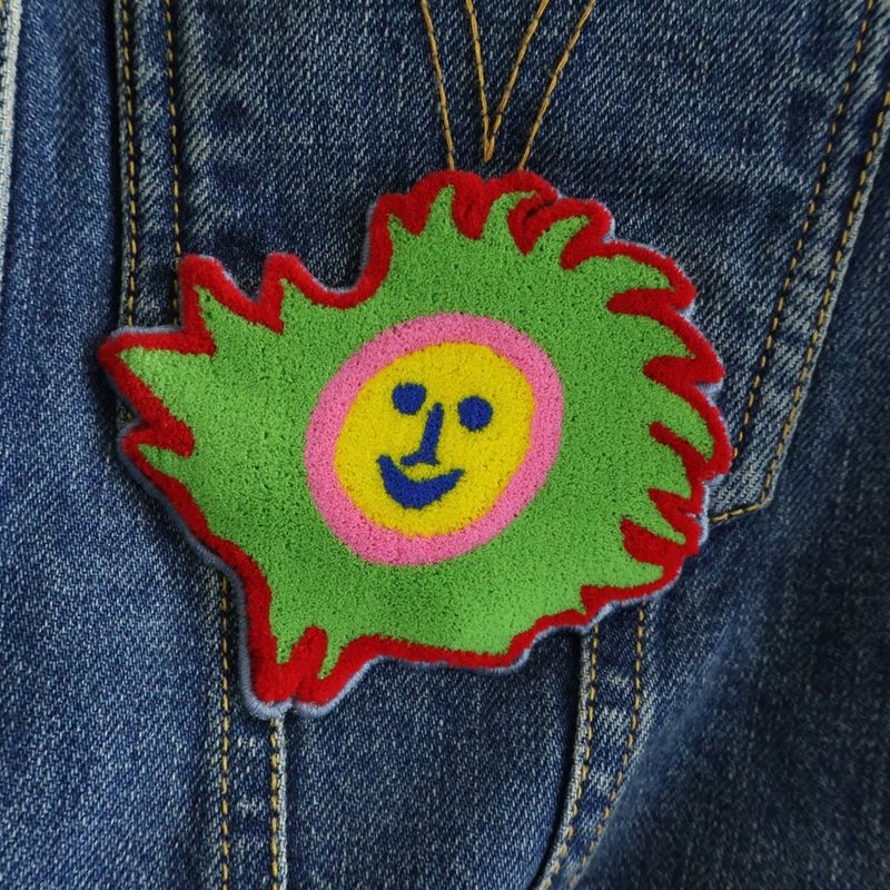 Louis Vuitton YK Short Denim Patch Jacket Gm1 Yayoi Kusama Indigo