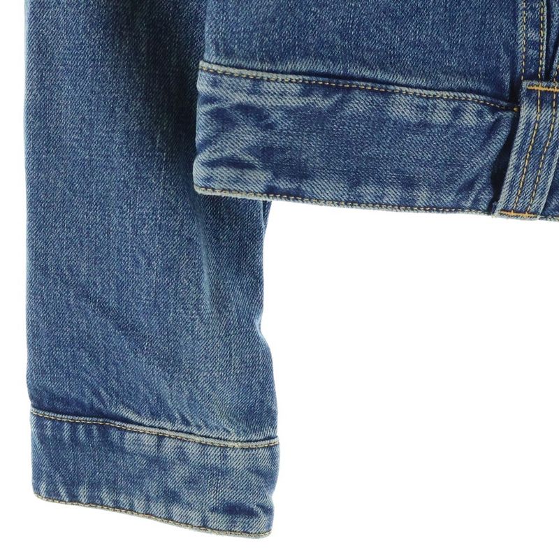 Louis Vuitton YK Short Denim Patch Jacket Gm1 Yayoi Kusama Indigo