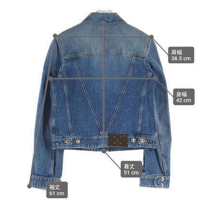 Louis Vuitton YK Short Denim Patch Jacket Gm1 Yayoi Kusama Indigo
