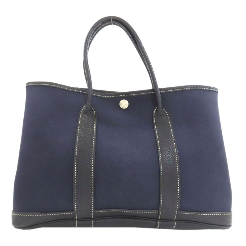 Hermes Garden Party TPM Silver World Festival Limited Tote Toile