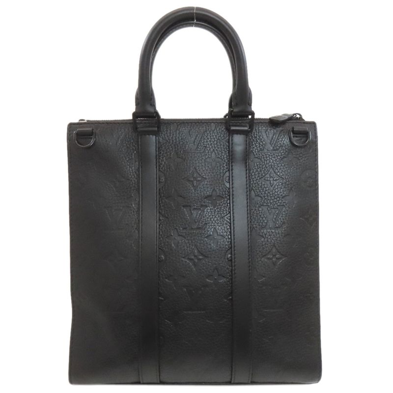 Louis Vuitton Sac Plat Cloth Handbag Taurillon Leather