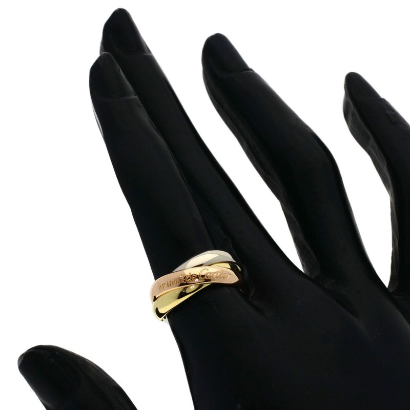Cartier Trinity 49 Ring 18K Yellow Gold 18K White Pink