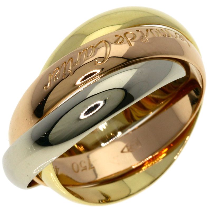 Cartier Trinity 49 Ring 18K Yellow Gold 18K White Pink