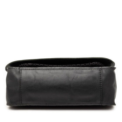 Chanel Wild Stitch CC Logo Crossbody Chain Shoulder Bag Black Leather