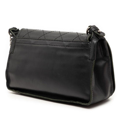 Chanel Wild Stitch CC Logo Crossbody Chain Shoulder Bag Black Leather