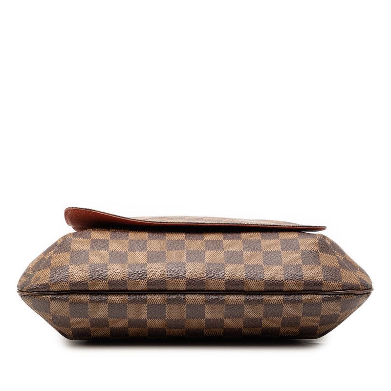 Louis Vuitton Damier Musette Crossbody Shoulder Bag Brown Leather