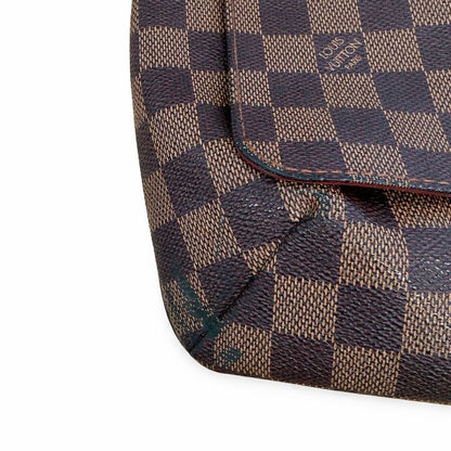 Louis Vuitton Damier Musette Crossbody Shoulder Bag Brown Leather