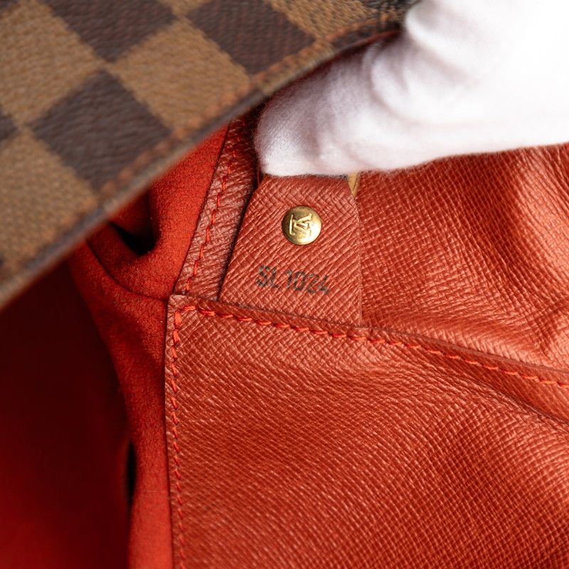 Louis Vuitton Damier Musette Crossbody Shoulder Bag Brown Leather