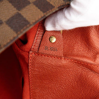 Louis Vuitton Damier Musette Crossbody Shoulder Bag Brown Leather