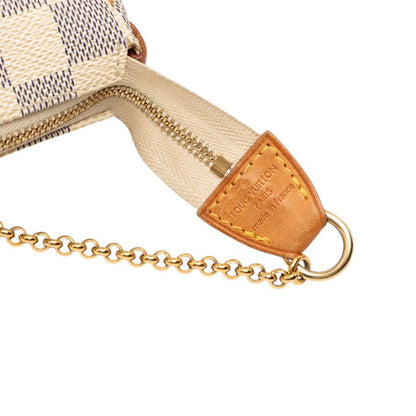 Louis Vuitton Damier Azur Chain Shoulder Bag White