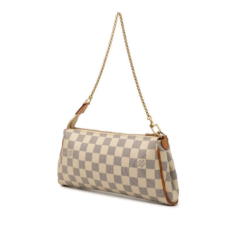 Louis Vuitton Damier Azur Chain Shoulder Bag White