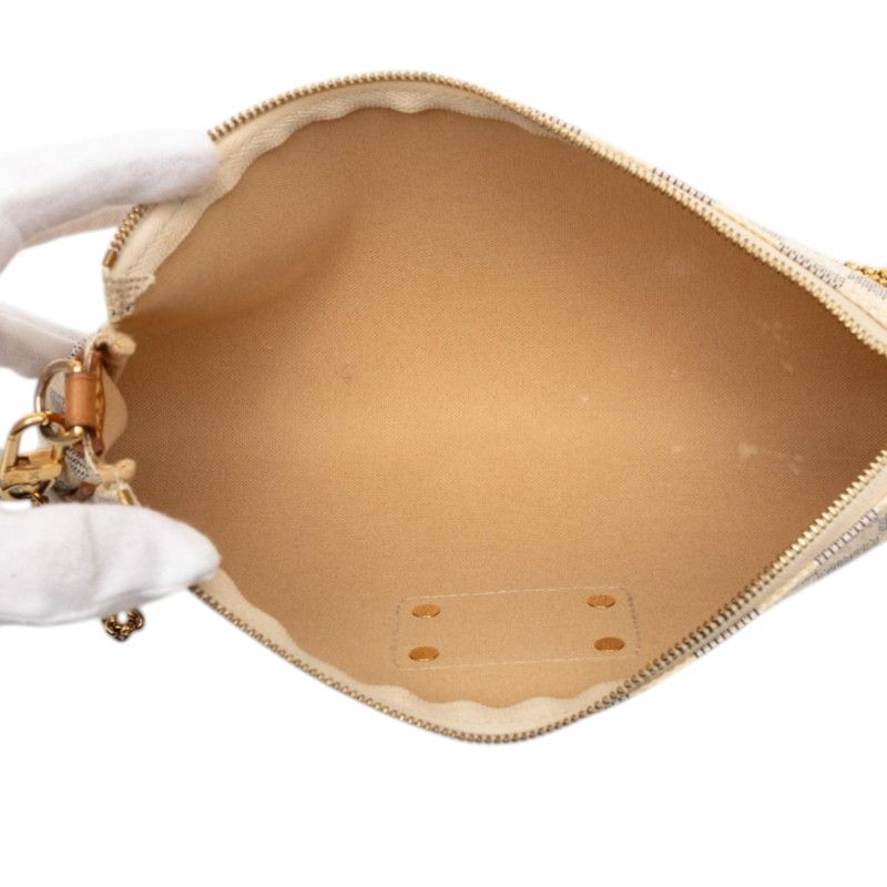 Louis Vuitton Damier Azur Chain Shoulder Bag White