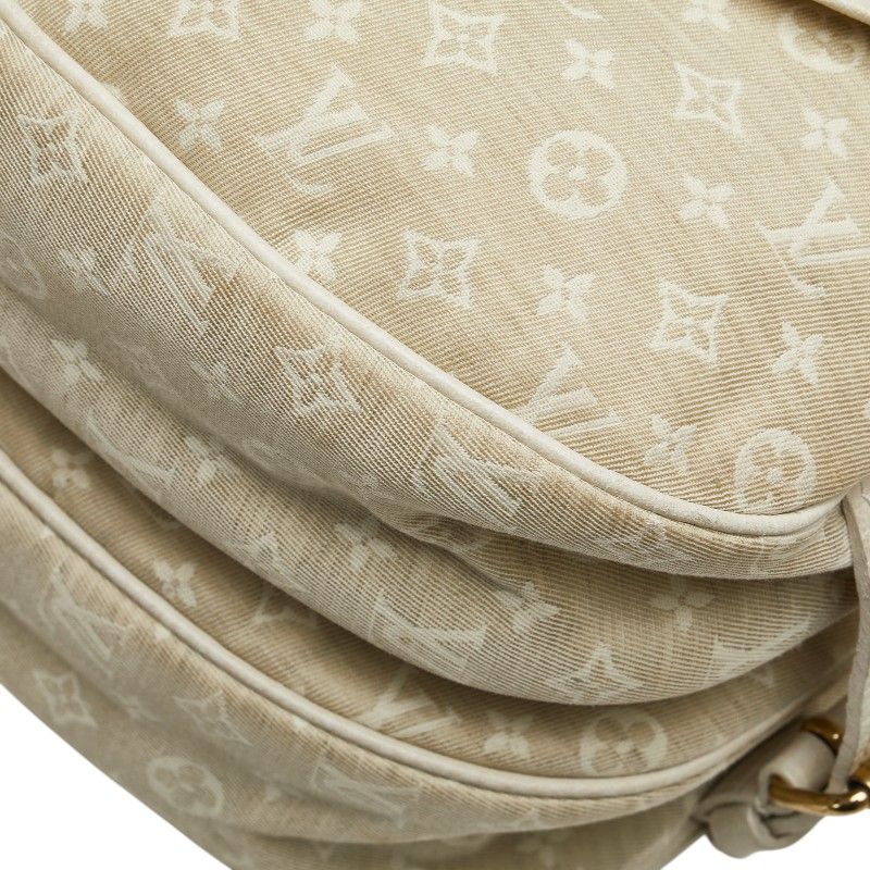 Louis Vuitton Monogram Mini Lin Saumur 30 Crossbody Shoulder Bag Dune Dune Off White