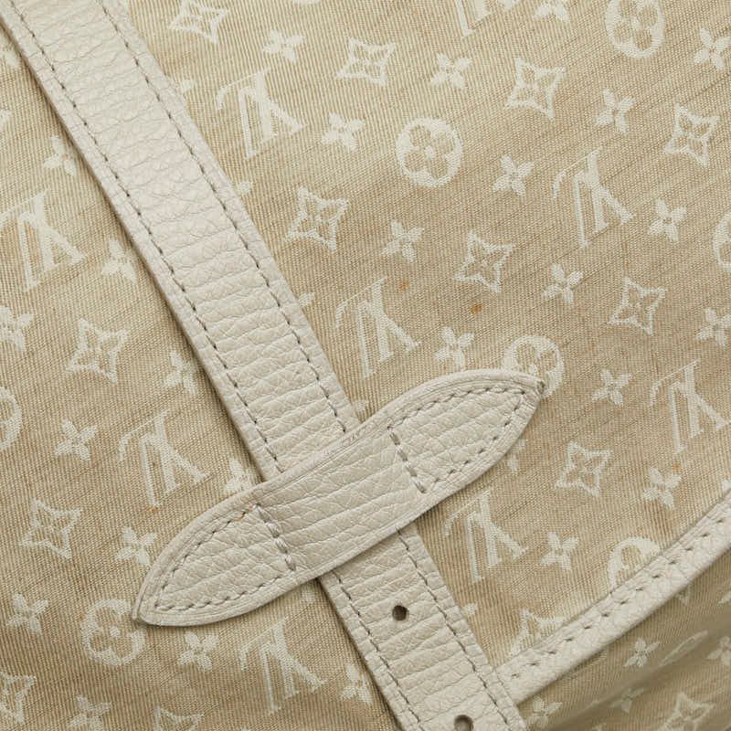 Louis Vuitton Monogram Mini Lin Saumur 30 Crossbody Shoulder Bag Dune Dune Off White
