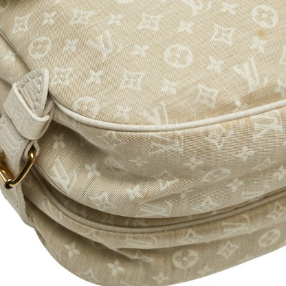 Louis Vuitton Monogram Mini Lin Saumur 30 Crossbody Shoulder Bag Dune Dune Off White