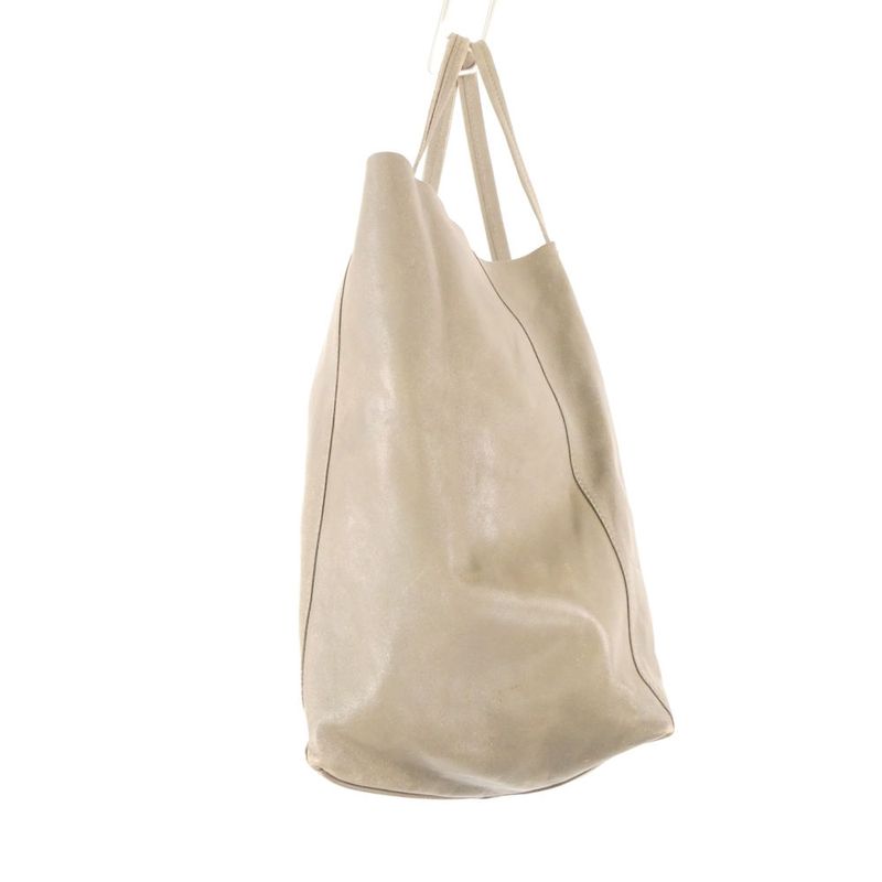 Celine Horizontal Cover Tote Leather Khaki Handbag
