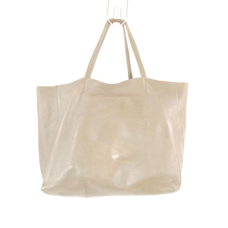 Celine Horizontal Cover Tote Leather Khaki Handbag