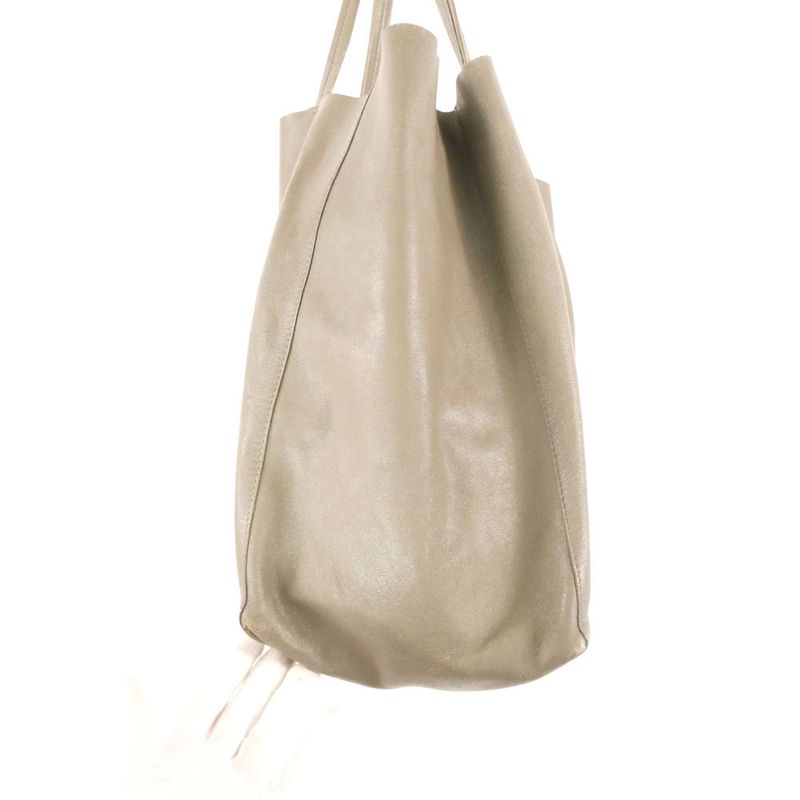 Celine Horizontal Cover Tote Leather Khaki Handbag