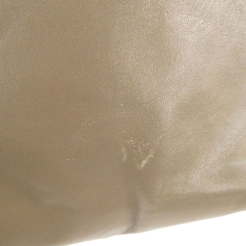 Celine Horizontal Cover Tote Leather Khaki Handbag