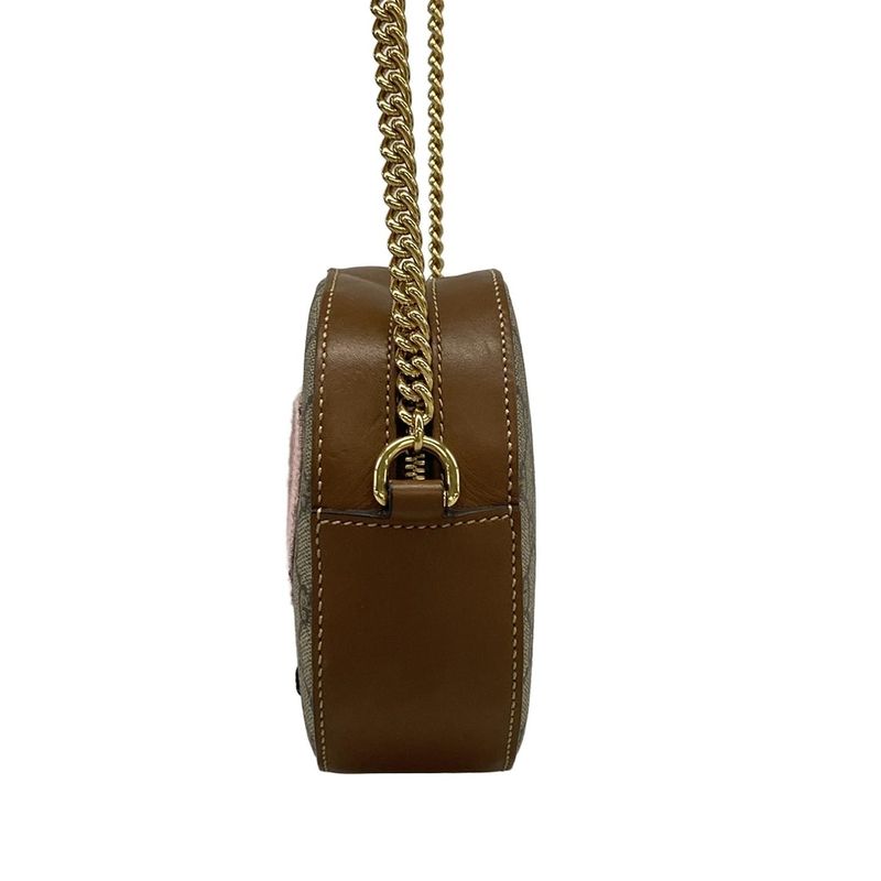 Gucci Shoulder Bag Veneer Collection Beige Brown Multi Chain X X Multi