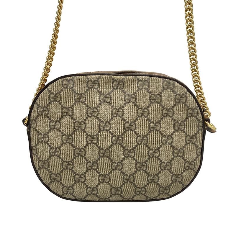 Gucci Shoulder Bag Veneer Collection Beige Brown Multi Chain X X Multi