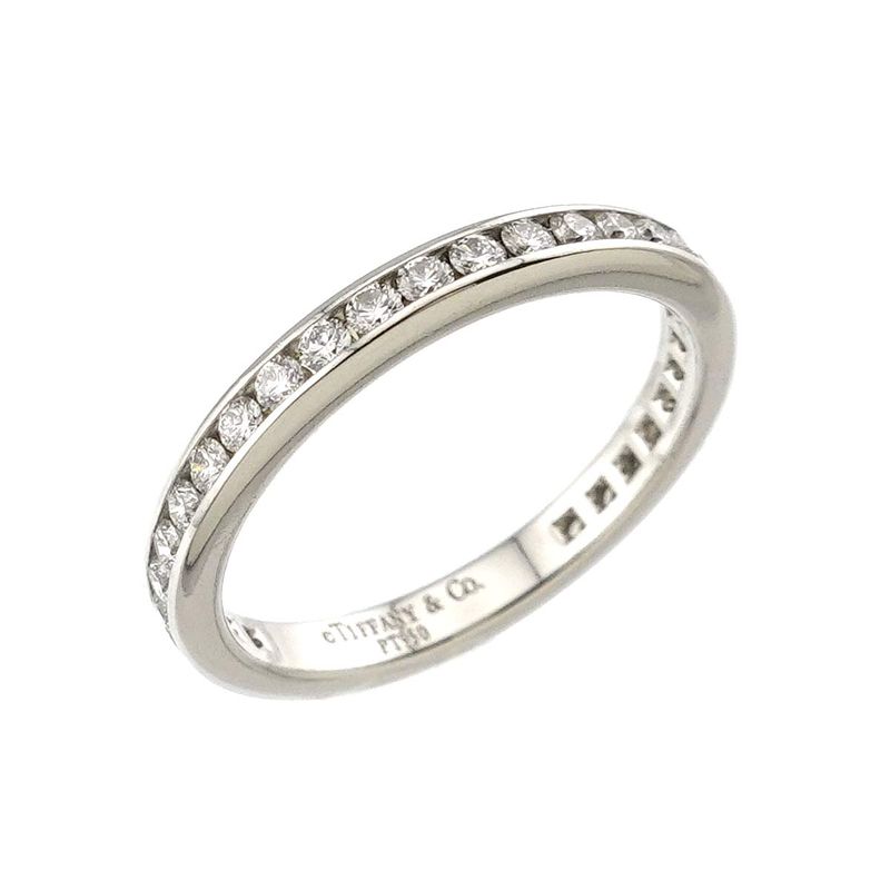 Tiffany & Co Half Circle Channel Setting Ring Diamond Pt