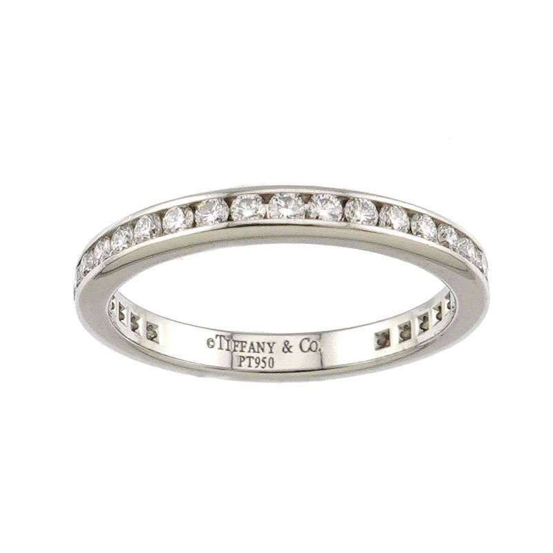 Tiffany & Co Half Circle Channel Setting Ring Diamond Pt