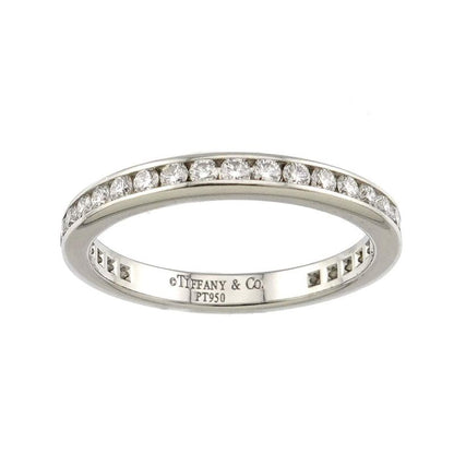 Tiffany & Co Half Circle Channel Setting Ring Diamond Pt