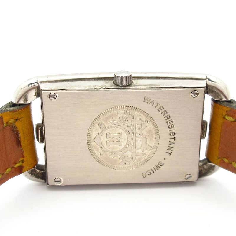 Hermes Watch Nantucket SS Leather S Ivory