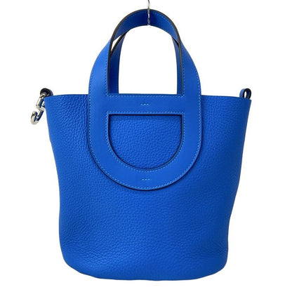 Hermes Handbag in the Loop 18 New Blue Hydra Silver