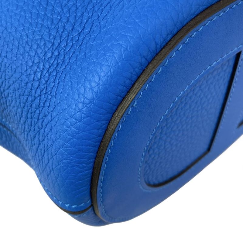 Hermes Handbag in the Loop 18 New Blue Hydra Silver
