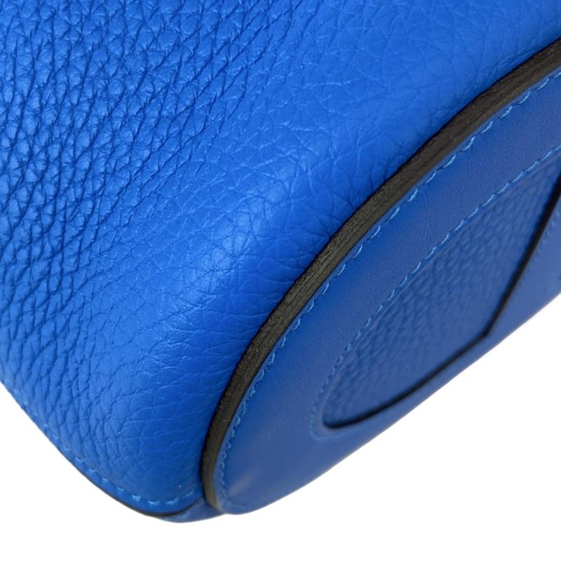 Hermes Handbag in the Loop 18 New Blue Hydra Silver