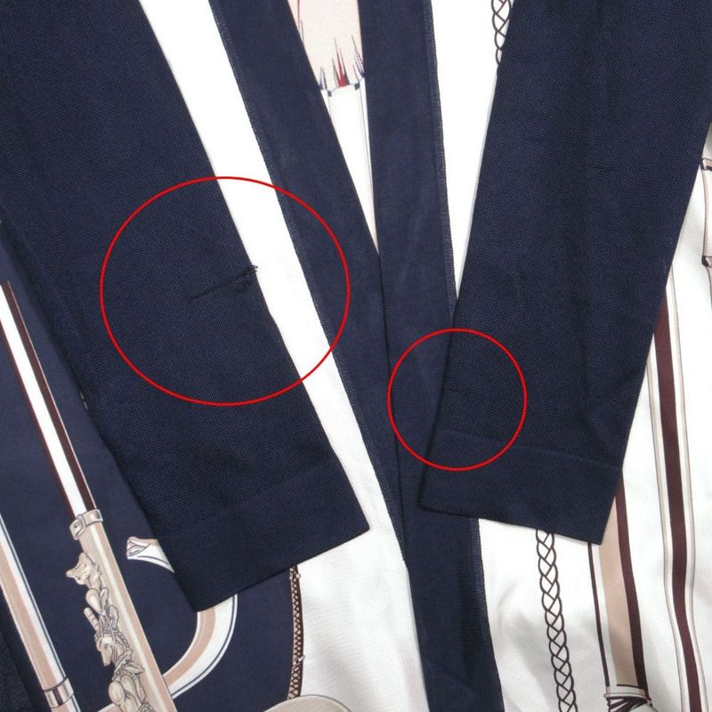 Hermes Cannes ET Twill Lane Long Cardigan Top Sleeve