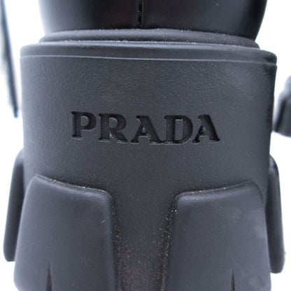Prada Monolith Long Boots Leather Nylon Triangle Plate Logo Shoes Pouch