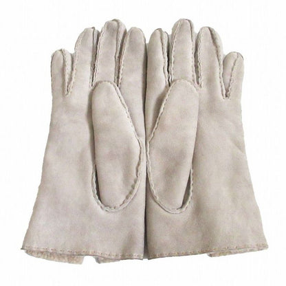 Gucci Horsebit Mouton Gloves Inner Boa Light Gray 6.5