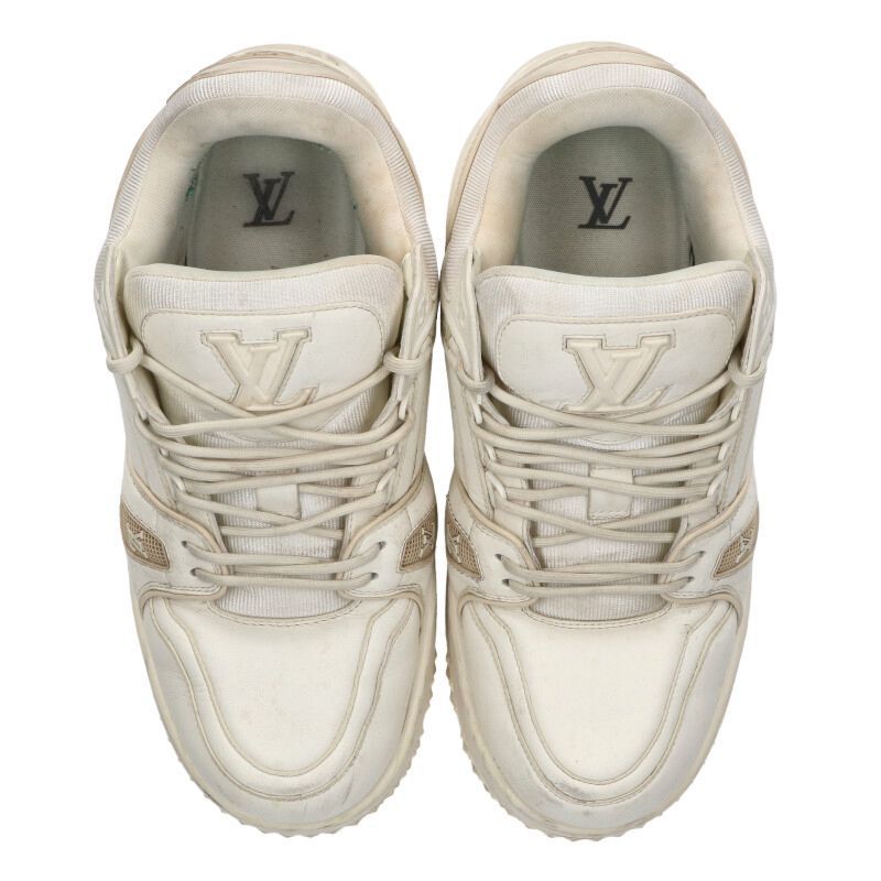 Louis Vuitton LV Trainer Maxi Sneaker White Beige