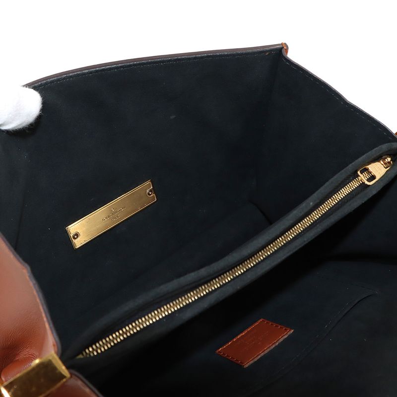 Louis Vuitton Monogram Reverse Dauphine MM Shoulder Bag Brown